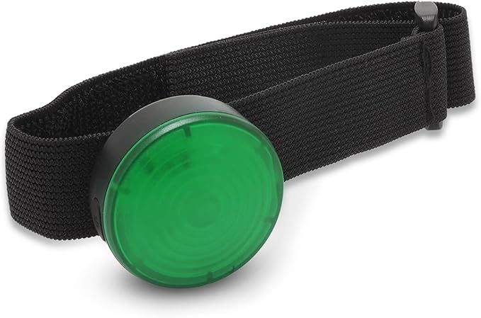 Everbeam E100 LED Safety Lights for Walking at Night - Waterproof Bike LED Light Excellent for Runners, Cycling, Dog Walking, Kayaking-Bright Clip On LED Light, Many Straps for Wearing - 2 Pack, Green
