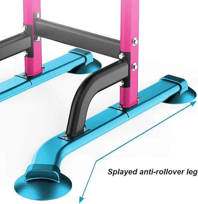 SogesHome Power Tower Pull Up Bar and Dip Station Adjustable Height Dip Stand Multi-Functional Strength Training Fitness Workout Station