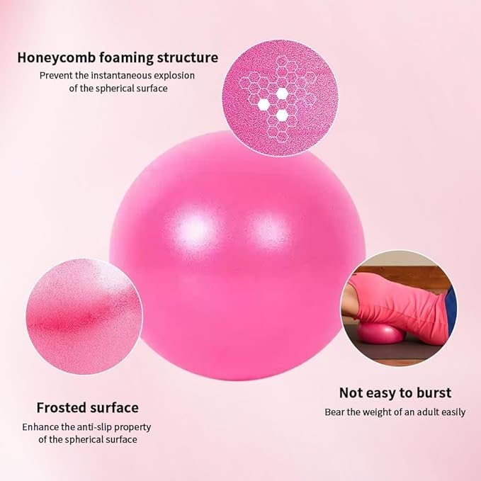 Pilates Ring and Ball Set, 6 Pcs Home Pilates Kit with 13” Circle Circle Yoga Ring 3 Resistance Bands 9.8” Pilates Ball Pilates Grip Socks, Pilates Essential Kit for Women Girl Home Workouts