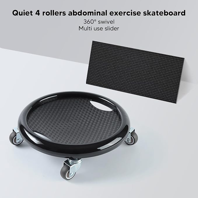Wheel, Abdominal Wheel Board Ab Workout Equipment Board for Core Workout (Black)