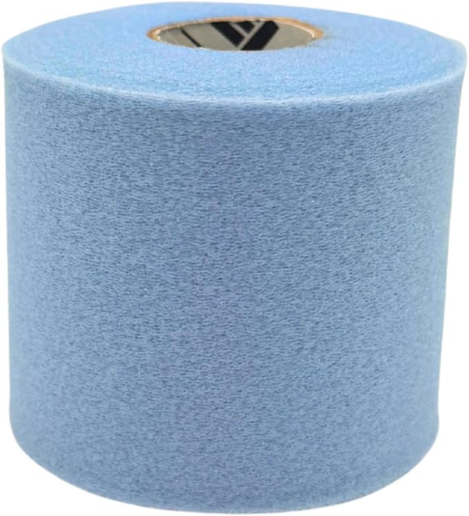 Shield Athletic Underwrap | Bulk Case of 48 Rolls of PreWrap, Hair Tie, Headband, Patellar Support, Pre-Wrap Athletic Tape, 2.75" X 30 SYards, Foam Barrier, Flexible, Breathable (Carolina Blue)