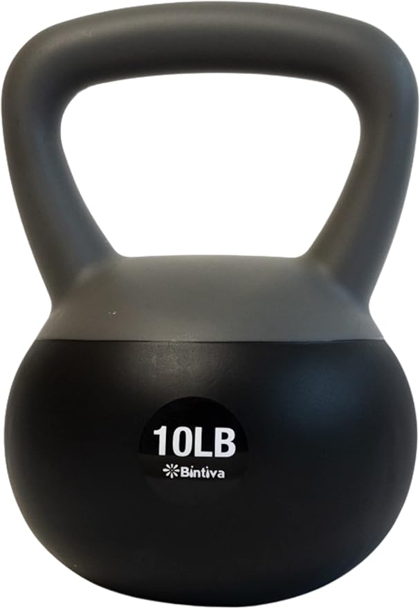 bintiva Soft Kettlebells - Sea and Iron Sand Filled Weights for Women and Men - Color Coded Kettle Bell Sets