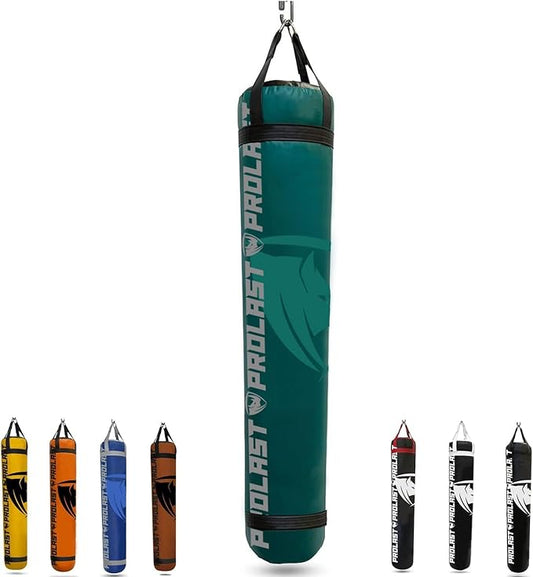 PROLAST Heavy Punching Kicking Bag for Adults, Boxing, MMA, Martial Arts, Muay Thai, Strength Training Equipment, Filled/Unfilled, 6ft, 150 lbs, Special Edition Logo