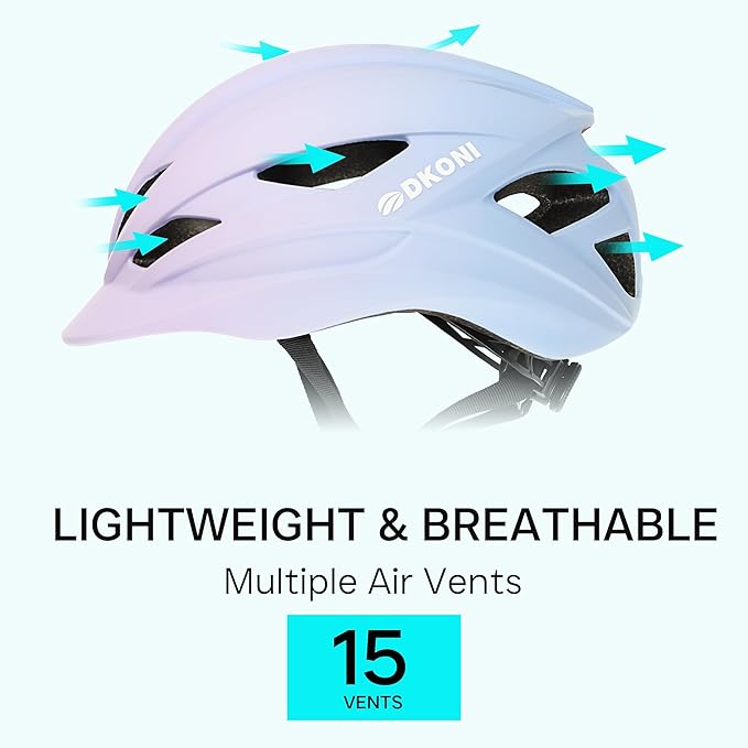 Bike Helmet Adult Urban:Bicycle Helmet for Men Women with USB Charge Detachable Taillight Helmets for Commuter Cycling Scooters