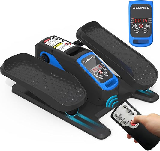 Under Desk Elliptical Machine, Electric Ellipse Leg Exerciser for Senior, Quiet and Compact Electric Seated Pedal for Home with Display Monitor, Remote Control and 12 Adjustable Speeds