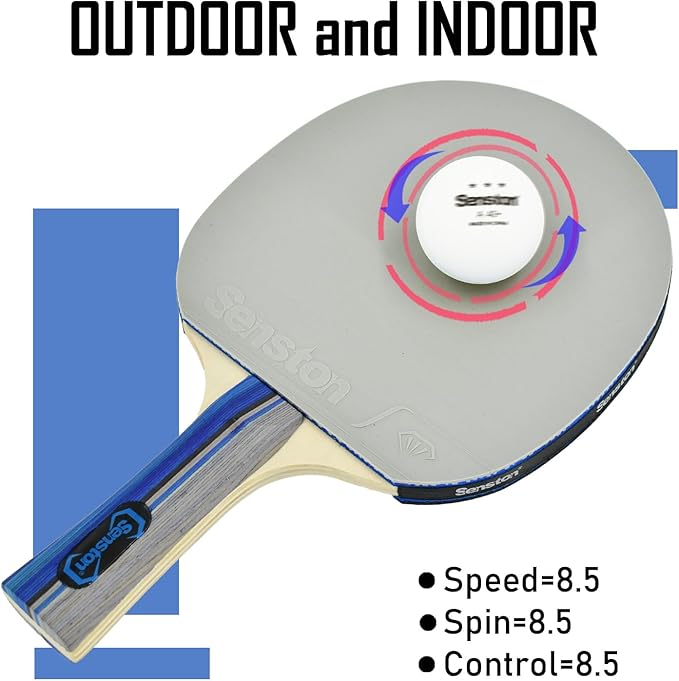 Senston Ping Pong Paddles Family Entertainment Set for Entertainment or Competition - Ping Pong Paddle Set