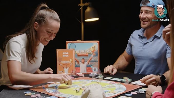 Tennis Board Game for Kids & Adults | 2 to 6 Players Family Fun | Indoor Tennis Themed Strategy Game