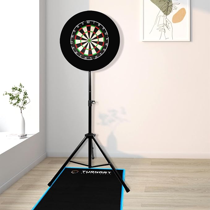 Turnart Dart Board Stand,Dart Board Outdoor Holder 3.7KG Duty Portable Dartboard Stands for Adults, Dartboard Accessories Adjustable Height 106cm to 200cm