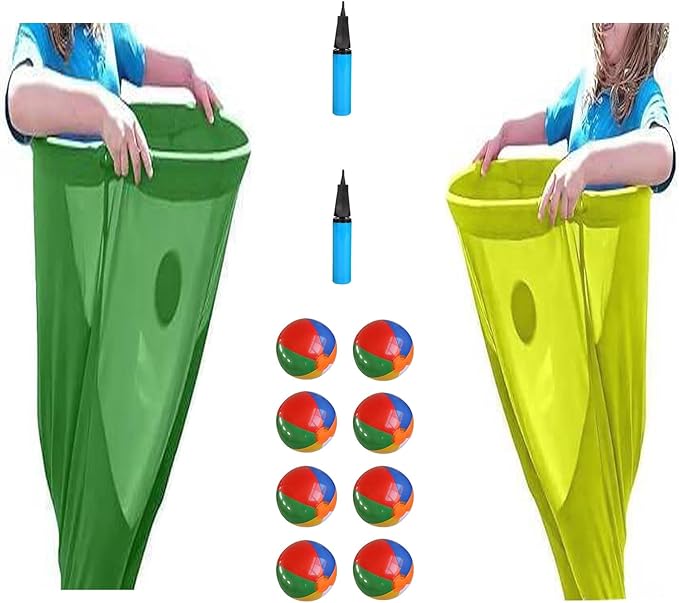 FunFling Granny Pants Yard Game - Oversized Outdoor Toss Game with 16 Throwing Balls for Adults & Kids, Giant Lawn Games for Backyard BBQ, Birthday Parties & Team Building Events