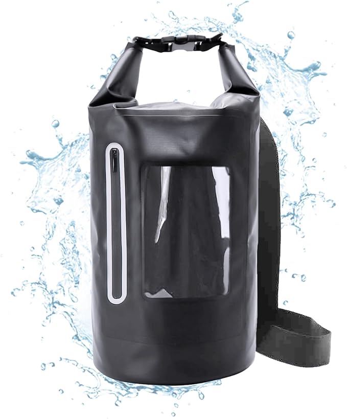 Quctak 15L Faraday Dry Bags, Waterproof Backpack For Electronic Device, Faraday Cage for Signal Blocking, Faraday Key Fob Protector, Anti-Theft Anti-Tracking GPS RFID Waterproof Dry Bag