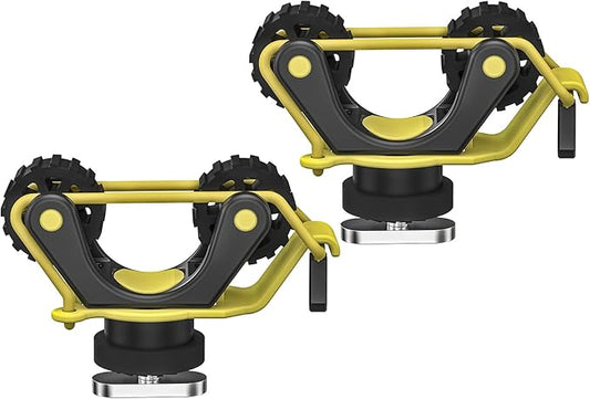1005 2 PCS Kayak Paddle Holder with Rubber Ring Rollers Fits Various Shaft Diameters for Holding Paddle, Rod, Net and More – Improved Compatibility for Fishing Kayaks