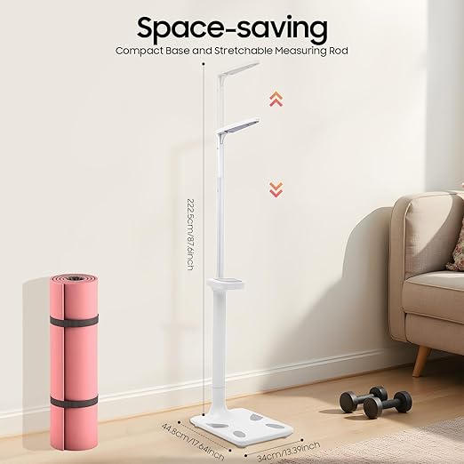 Professional Digital Physician Scale - Multifunction Body Weight and Ultrasonic Height Analyzer - 440lbs Capacity Medical Scale 31.5-76.77 in