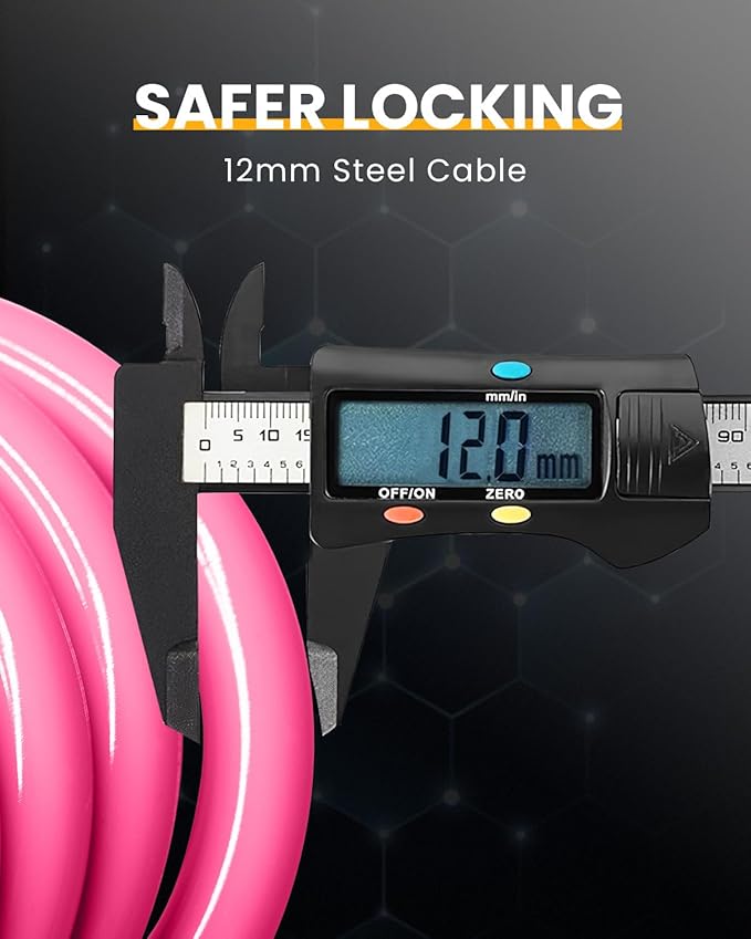 Bike Lock Cable with Combination,High Security 5-Digit Resettable Combination Bicycle Lock Anti-Theft, with Mounting Bracket for Bikes and Scooters