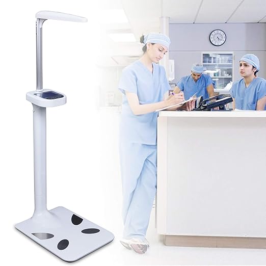 Professional Digital Physician Scale - Multifunction Body Weight and Ultrasonic Height Analyzer - 440lbs Capacity Medical Scale 31.5-76.77 in