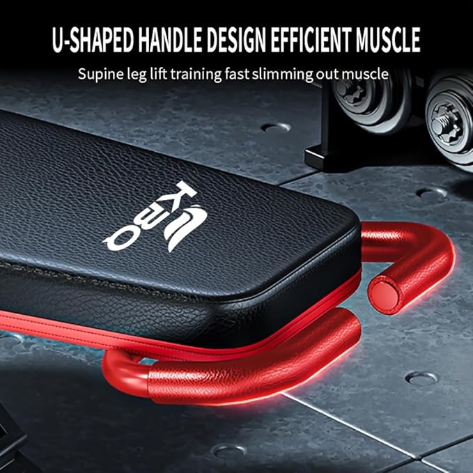 Adjustable Roman Chair for Home Gym – Foldable Back Extension Bench for Core, Hip & Lower Back Workout – Multi-Functional Hyperextension Bench with Tension Rope for Full-Body Exercise