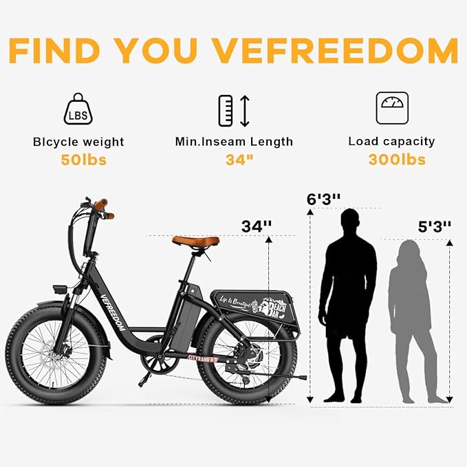1500W Peak Electric Bike for Adults, 48V 20Ah Removable Battery Max Range 80Miles & 30MPH Electric Bicycle, 20''ร4.0" Fat Tire Ebike,Fast Cargo Ebikes,Commute Mountain E-Bike UL Certified