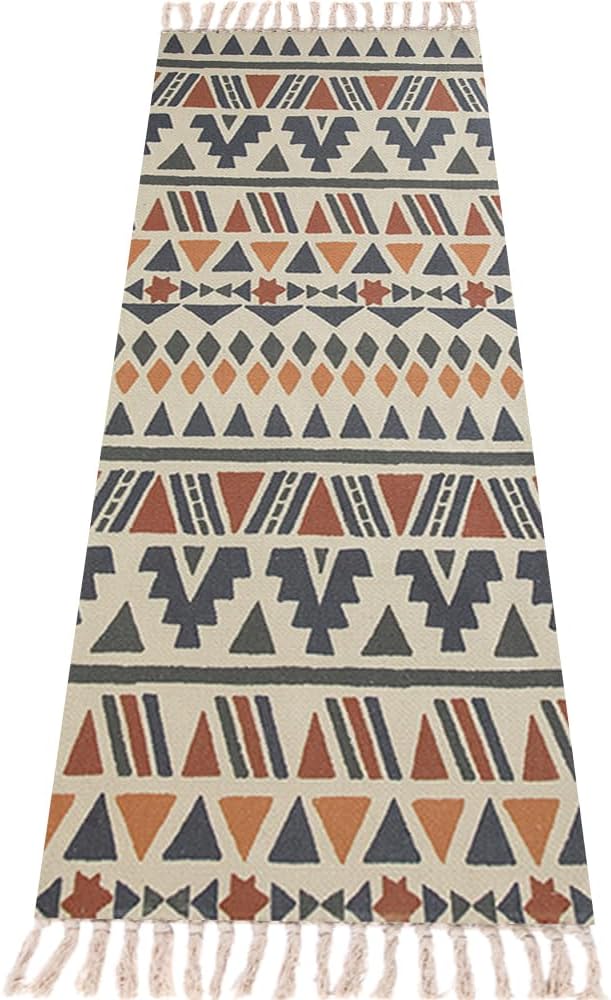 nuveti Cotton Yoga Mat - Absorbent, Grippy Tight Weave, Ashtanga & Hot Yoga Rug, Helps with Slippery Hands & Feet