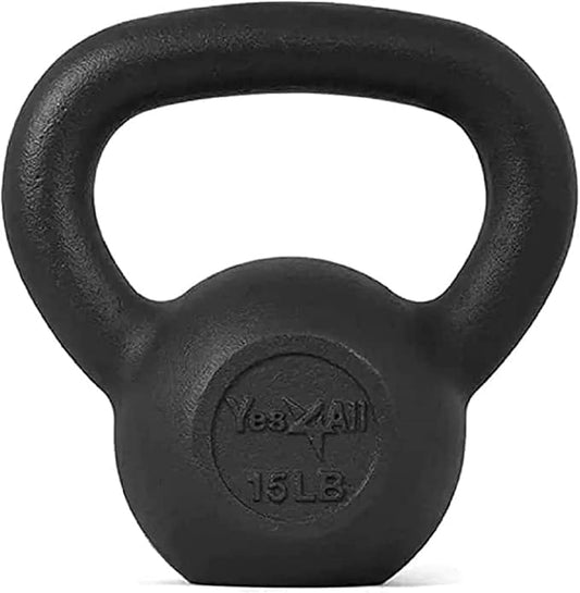 Yes4All 5-80 lbs Cast Iron Kettlebell for Dumbbell Weights Exercises, Gym, Full Body Home Workout Equipment, Push up, Grip and Strength Training