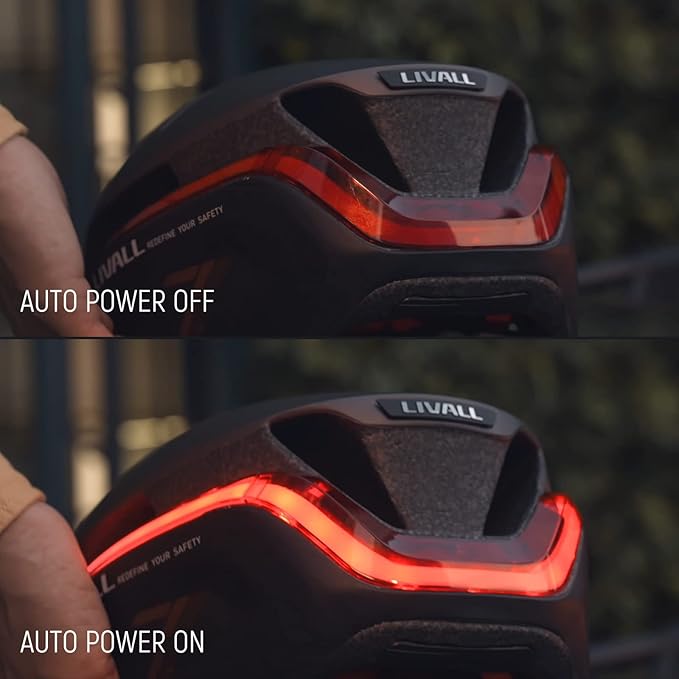 LIVALL EVO21 Smart Bike Helmet with Light, Smart Helmet with Wide-Angle Light | Turn Signals | Brake Warning Light | Fall Detection, Bike Helmets for Men Women, Bicycle Helmet for Urban Commuter