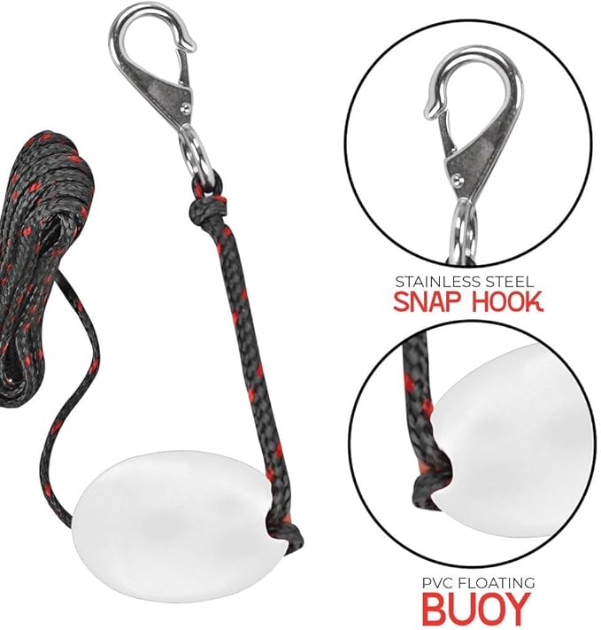 Anchor-Man 8 LB Folding Kayak Complete Grapnel Anchor - 10L Storage Kayak Anchor - Mushroom Anchor, Jet Ski Anchor Kit with 25 Feet Rope | Ideal for Boats, Paddle Board Anchor and Fishing