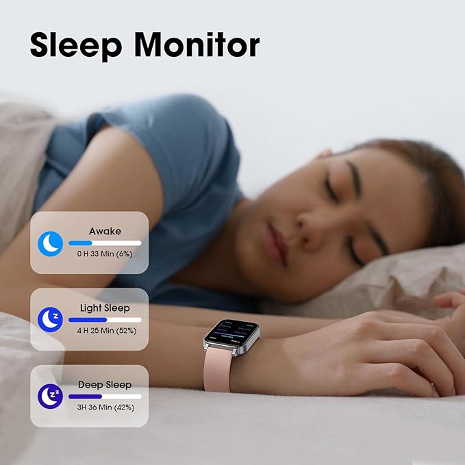 Kummel Smart Watch for Teens No App/Phone Required, Fitness Watches for Teens with Heart Rate, Sleep Monitor, Step Counter for Walking, Pedometer Watch for Women/Men, Lightweight