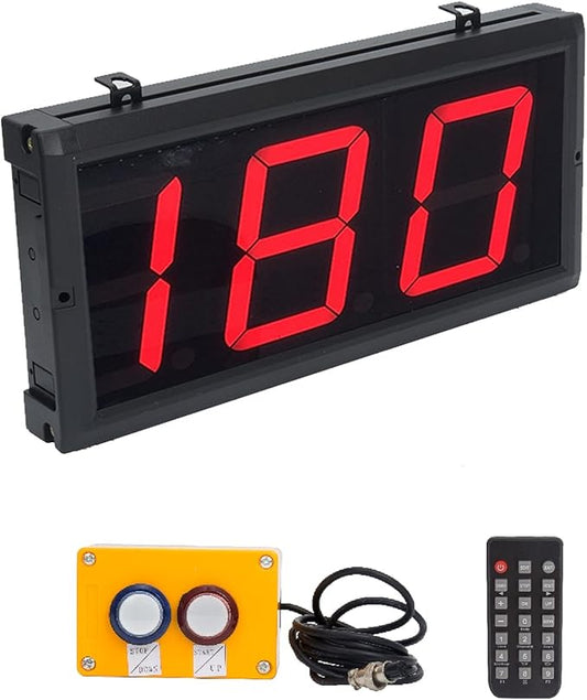 Digital Lap Counter 4 Inch Up Down with Switch Box Remote Red Track Shop School Factory Sports Production Line