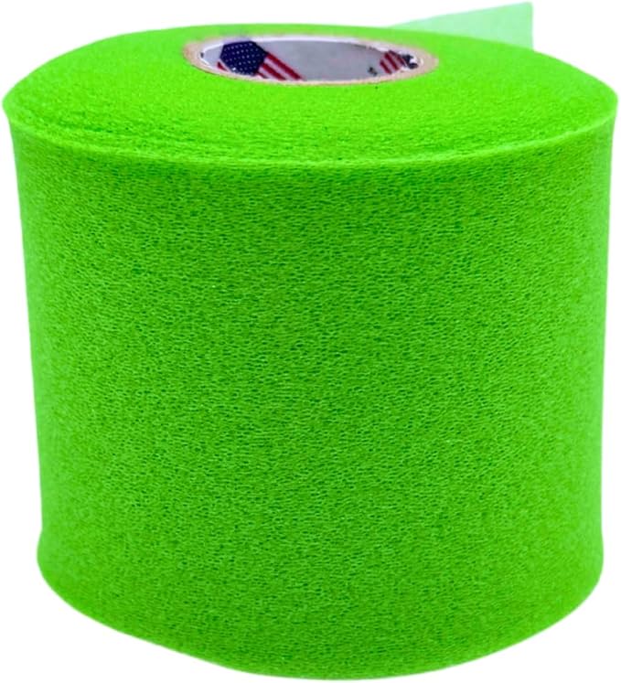 Shield Athletic Underwrap | Bulk Case of 48 Rolls of PreWrap, Hair Tie, Headband, Patellar Support, Pre-Wrap Athletic Tape, 2.75" X 30 SYards, Foam Barrier, Flexible, Breathable (Lime Green)