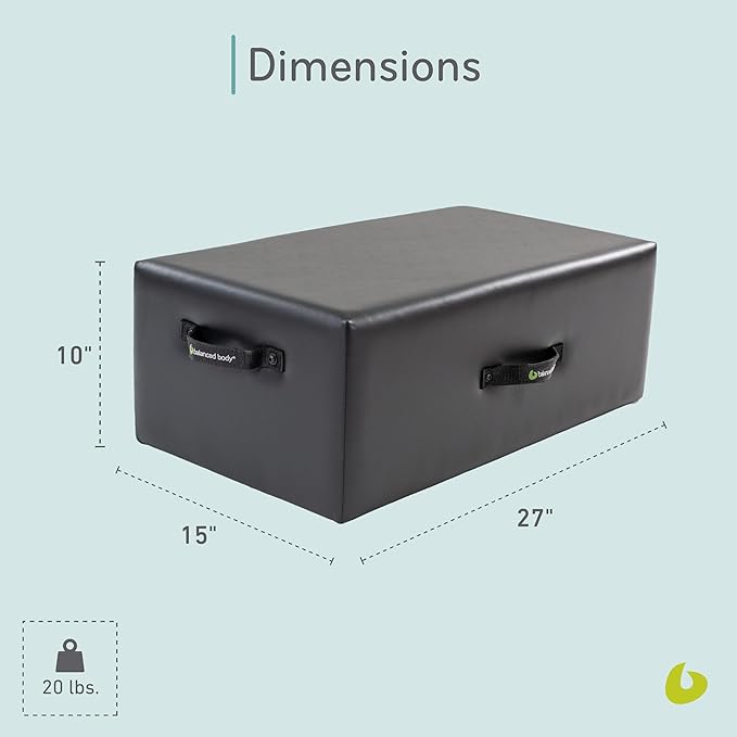 Balanced Body New York Sitting Box for Pilates Reformer, Pilates Equipment for Home Workouts and Professional Studio Use, Fits All Balanced Body Wood Reformers and Metro IQ Reformers