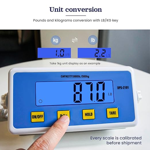 Medical Scale - Heavy Duty 660 lb High Capacity Wrestling Scale for Body Weight with Easy to Read LCD Display Physician Scale, Professional Medical Grade Scale for Doctor Home Gym Office