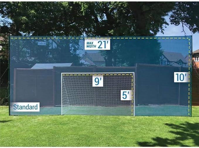 Soccer Goals & Soccer Backstop Net with Rebounder - All-in-One Backyard Net - Sports & Outdoors Soccer Goal for Volley, Passing, Solo Training