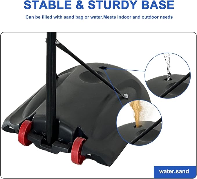 Basketball Hoop Outdoor Adjustable, Portable Basketball Hoop Goal System in Backyard/Driveway/Indoor