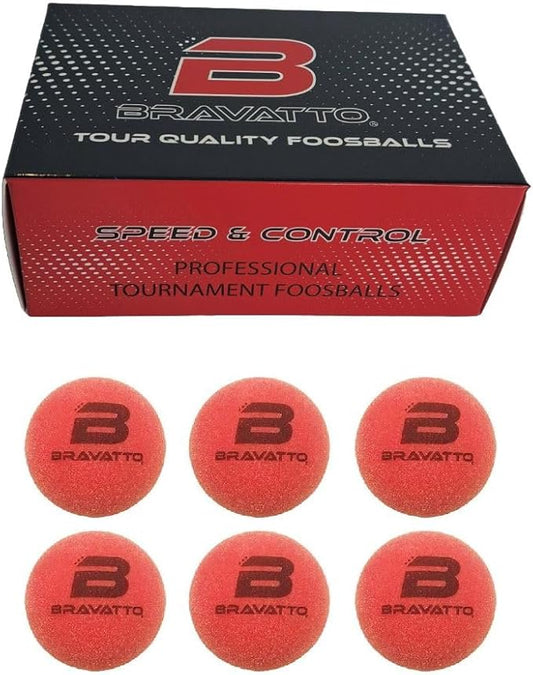 Professional Foosball Balls: Tournament Quality - Just Like The Pros Use, Official Regulation Size - Set of 6 Urethane Foosball Balls (Red)
