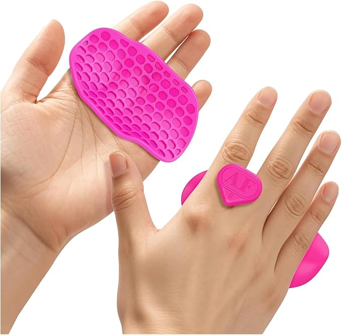 Original Rubber Gym Grips for Weight Lifting, Deadlifts, Ergonomics Shaped Workout Grips for Men Women Palm Protection, Fingerless Workout Gloves