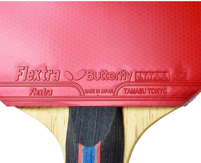 Butterfly B702FL Shakehand Table Tennis Racket | China Series | Powerful Carbon Blade and Rubber Combination with Racket Case | Recommended for Intermediate Level Players