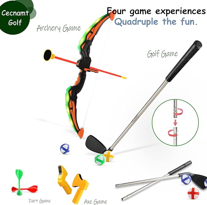 Golf Chipping Game - Battle Golf with Club & Double-Sided Hitting Mat, Chip Sticky Practice Game Set for Adults & Kids, Indoor & Outdoor