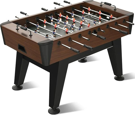 Foosball Table, 58inch Competition Soccer Table Game w/ 2 Balls for Adult Kids Youth, Heavy-Duty Arcade Table Soccer for Home, Game Room
