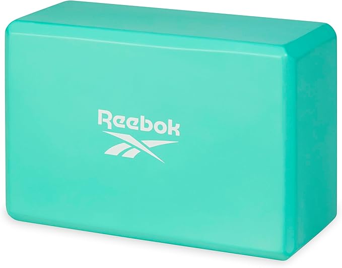 Reebok Solid Yoga Block, 4” x 6” x 9” Yoga Brick with Lightweight Support for Flexibility, Balance & Alignment, Portable Foam Block for Fitness, Home Workout, Stretching & More