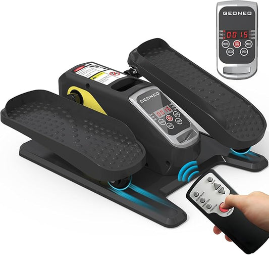 Under Desk Elliptical Machine, Electric Ellipse Leg Exerciser for Senior, Quiet and Compact Electric Seated Pedal for Home with Display Monitor, Remote Control and 12 Adjustable Speeds