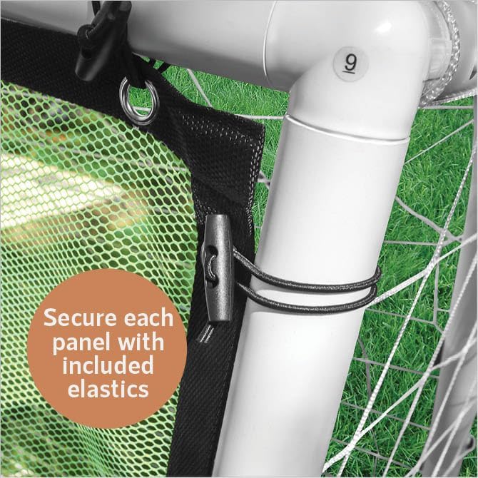 Soccer Goal Target 3 in 1 Trainer Practice Net – Goal Post Cage & A Rebounder Net & Target Holes Net for Kicking Accuracy – Ball & Pump Included, Great for Outdoor Sports Activity