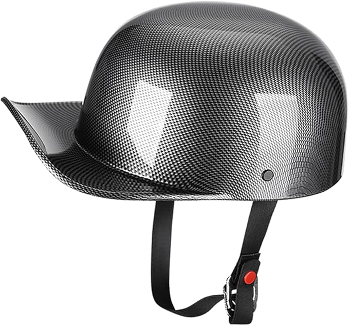 Vintage Open Face Motorcycle Helmet Retro Baseball Cap Half Helmets Women Men for Scooter Moped Cap Street Cruiser Jet - DOT Certified