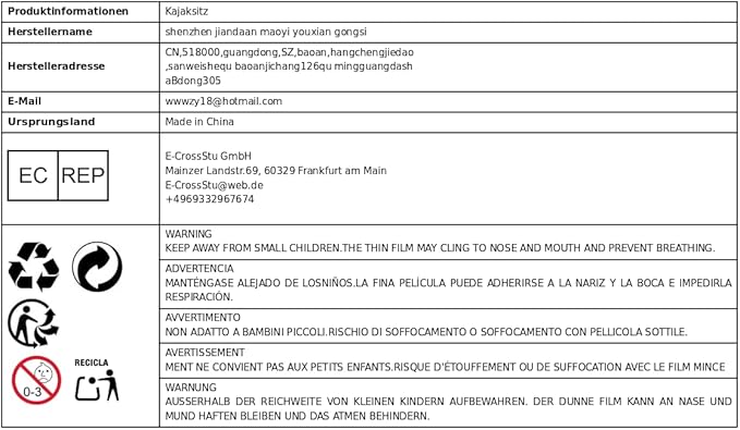 Folding Kayak Seat Sitting Pad with Back Support Premium Fishing Seat Outdoor Chair for Travel Inflatable Paddle Board