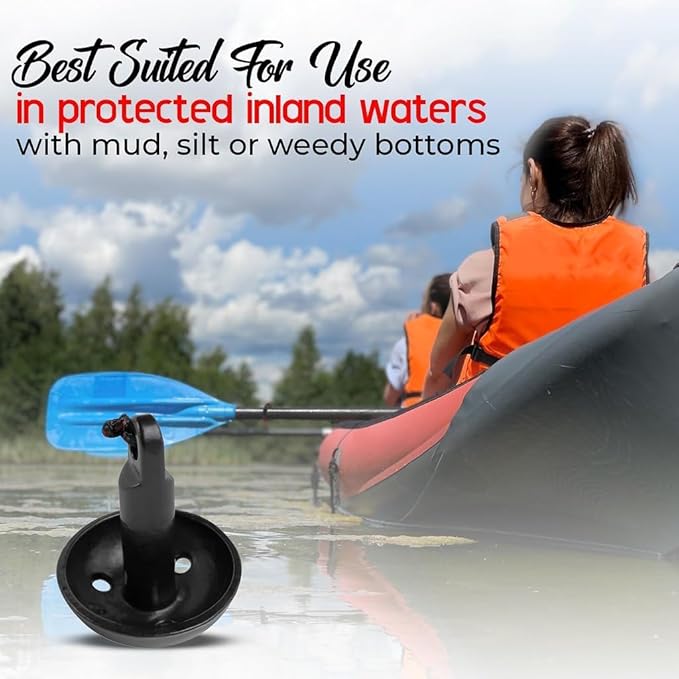 Anchor-Man 8 LB Folding Kayak Complete Grapnel Anchor - 10L Storage Kayak Anchor - Mushroom Anchor, Jet Ski Anchor Kit with 25 Feet Rope | Ideal for Boats, Paddle Board Anchor and Fishing