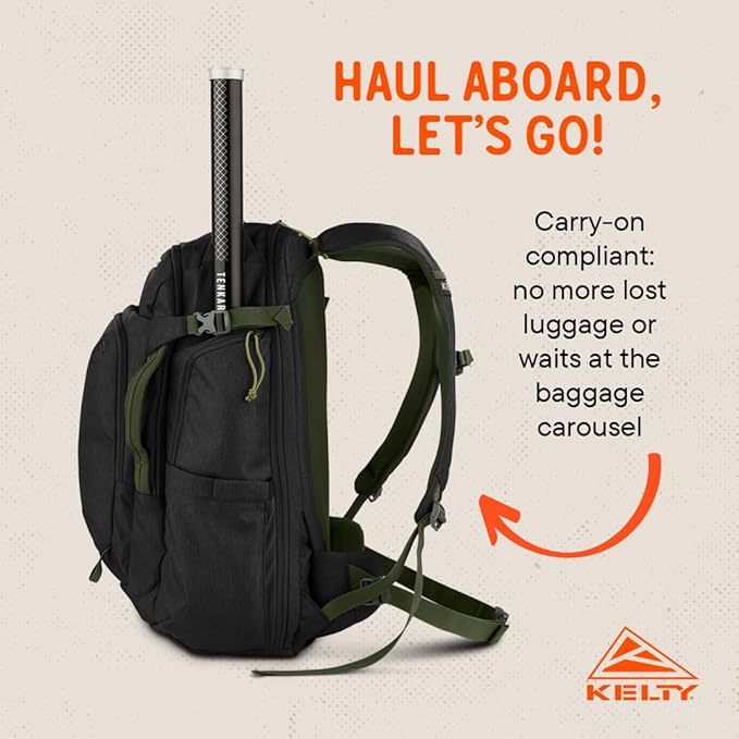 Kelty | Redwing Traveler Backpacks, Travel Pack for Adventure Travel | Burnt Olive & Black
