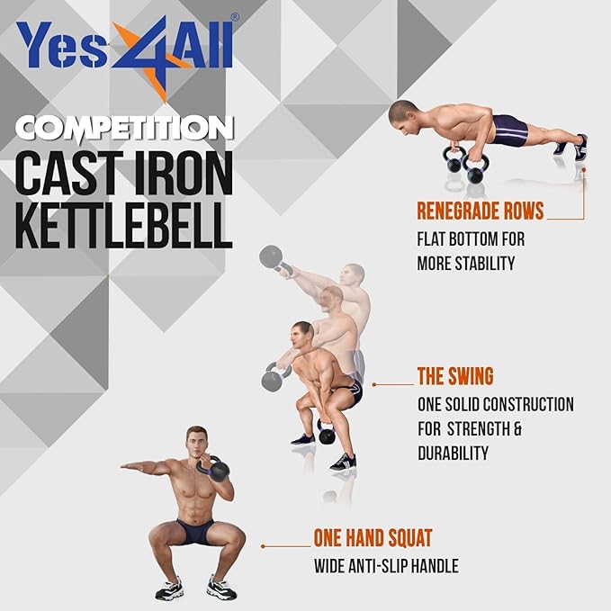 Yes4All Cast Iron Kettlebell