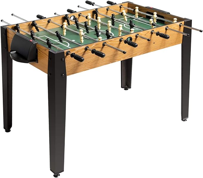 Giantex 48'' Foosball Table, Wooden Soccer Table Game w/Footballs, Suit for 4 Players, Competition Size Table Football for Kids, Adults, Football Table for Game Room, Arcades