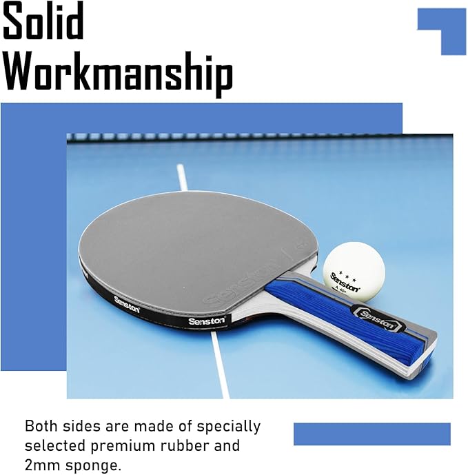 Senston Ping Pong Paddles Family Entertainment Set for Entertainment or Competition - Ping Pong Paddle Set