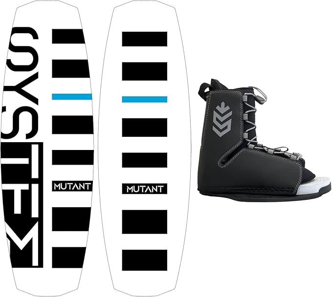 System Wakeboard Package Mutant with Tour Wakeboard Bindings Fits Boot Sizes 8-13 Boards 134, 138, 142 cm