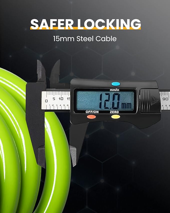 Bike Lock Cable with Combination,High Security 5-Digit Resettable Combination Bicycle Lock Anti-Theft, with Mounting Bracket for Bikes and Scooters