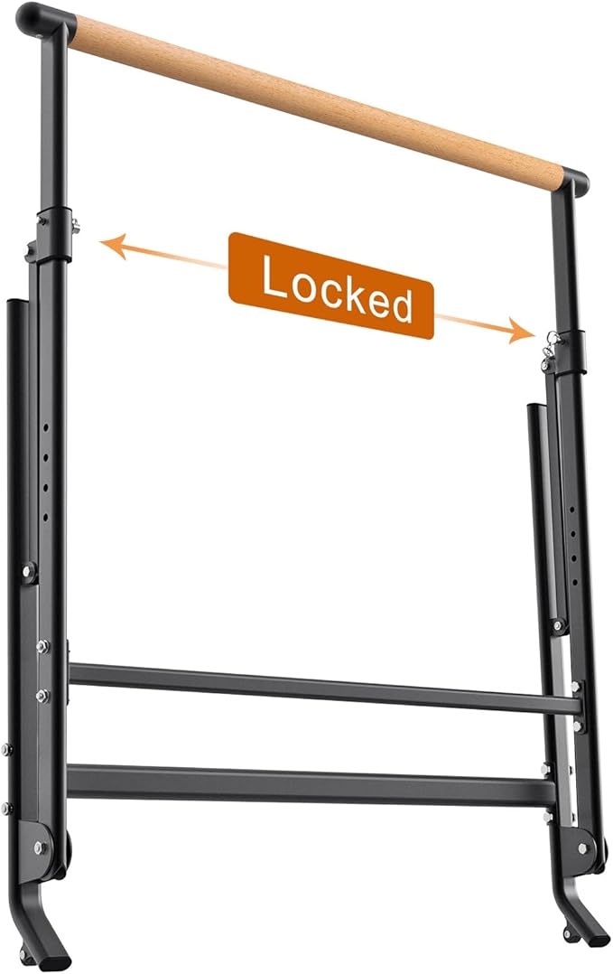 Height Adjustable Ballet Barre, Heavy Duty Freestanding Dance Bar, Anti-Slip Sturdy for Kids & Adults, Ideal for Home, Ballet, Fitness, Yoga