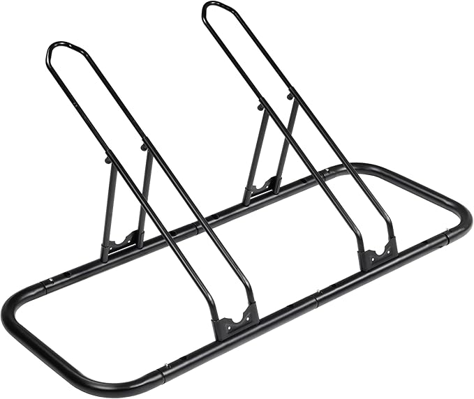 CyclingDeal Bike Rack Floor Parking Bike Stand for up to 6 Bicycles | Indoor, Home & Garage Storage Rack | Stable & Secure Bicycle Stand w/Tire Grooves Up to 29", Holding Plates & Custom Spacing